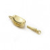 Brass metal clasp Nugget 8x15mm - Gold